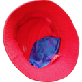 needle eyes' number red denim bucket hat